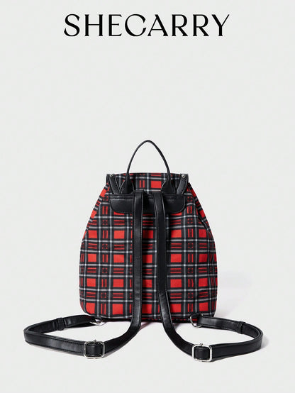 SHECARRY Mochila para mujer, de poliéster, para otoño, invierno, universidad, escuela, vacaciones, estilo callejero, deportes, pasar la noche, citas, Y2K, futuro, punk, estilo motocicleta, dulce, cool, callejero,