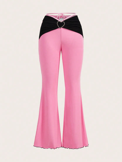 SHEINNeu Pantalones holgados casuales con cordones para mujer