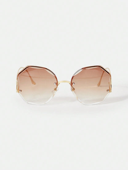 SHEIN BAE 1 pieza Gafas de moda para uso diario, básicas y lindas, de media montura, apropiadas para trabajo y uso casual para mujeres
