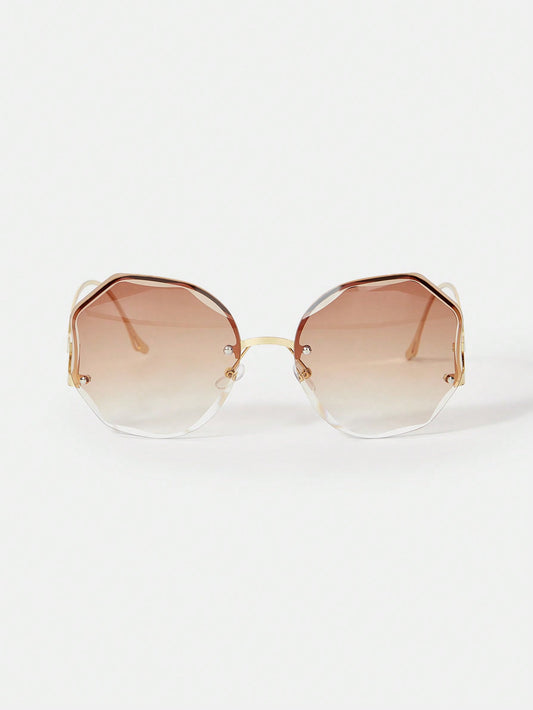 SHEIN BAE 1 pieza Gafas de moda para uso diario, básicas y lindas, de media montura, apropiadas para trabajo y uso casual para mujeres