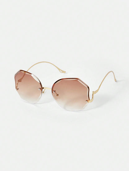 SHEIN BAE 1 pieza Gafas de moda para uso diario, básicas y lindas, de media montura, apropiadas para trabajo y uso casual para mujeres