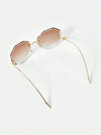 SHEIN BAE 1 pieza Gafas de moda para uso diario, básicas y lindas, de media montura, apropiadas para trabajo y uso casual para mujeres