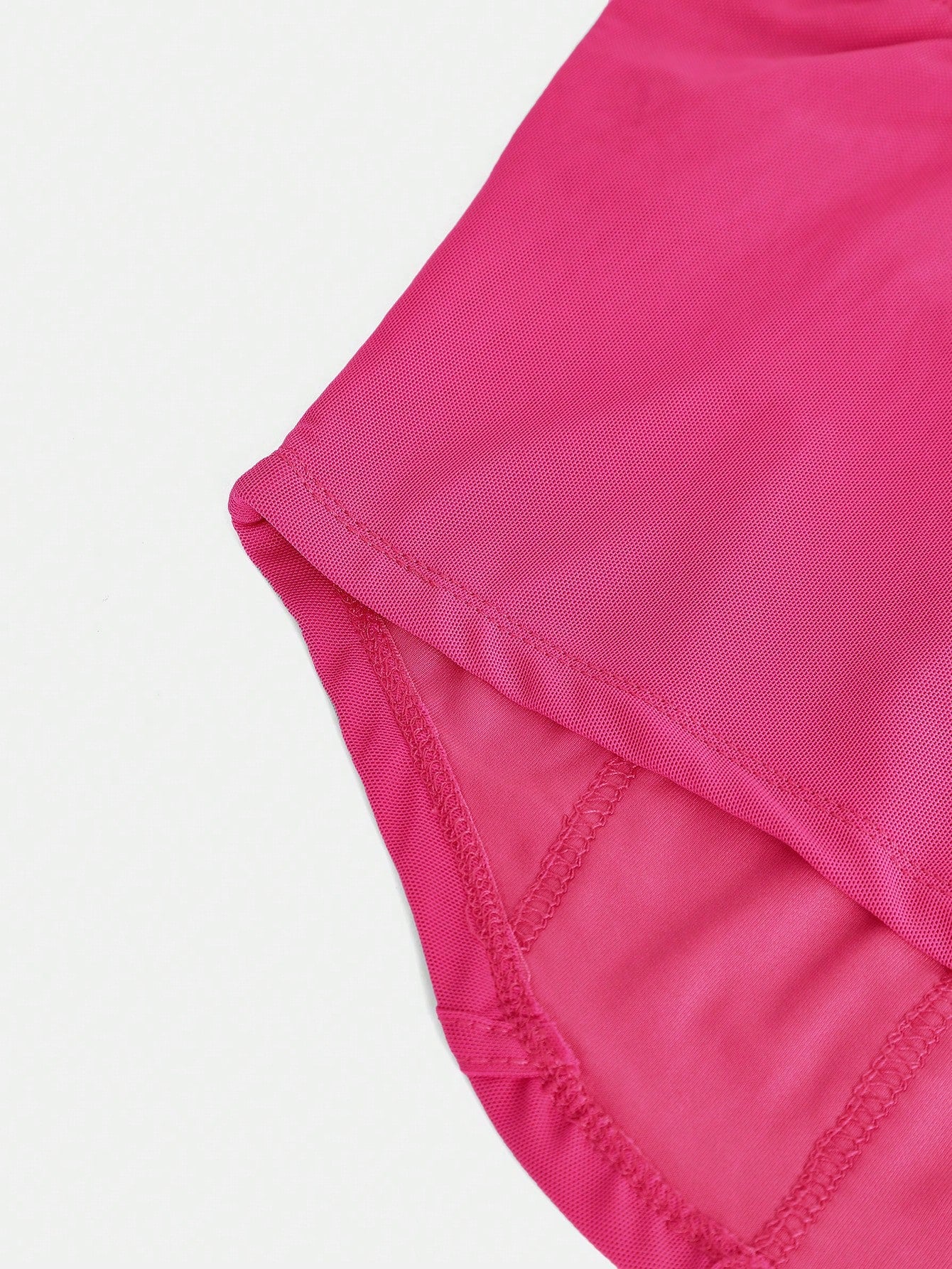 SHEIN Blusa casual de tirantes de punto con fruncidos y malla tejida para adolescente
