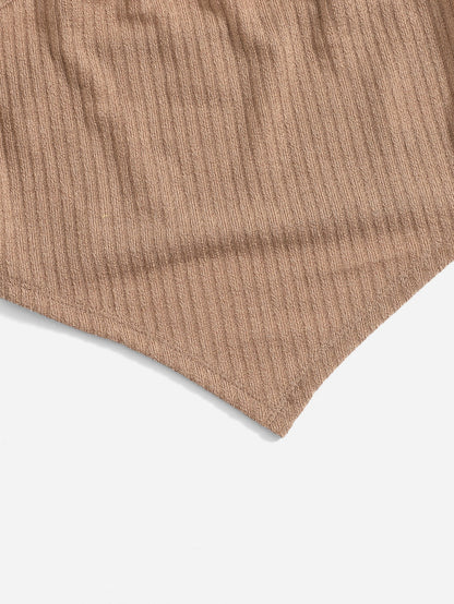 SHEIN Chicas adolescentes Top de tirantes bajo asimétrico