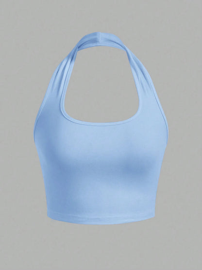 SHEIN EZwear 2 piezas Camisetas sin mangas informales entalladas multicolores para mujeres, verano
