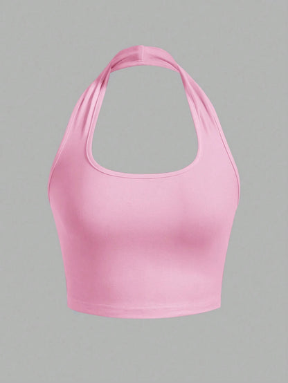 SHEIN EZwear 2 piezas Camisetas sin mangas informales entalladas multicolores para mujeres, verano