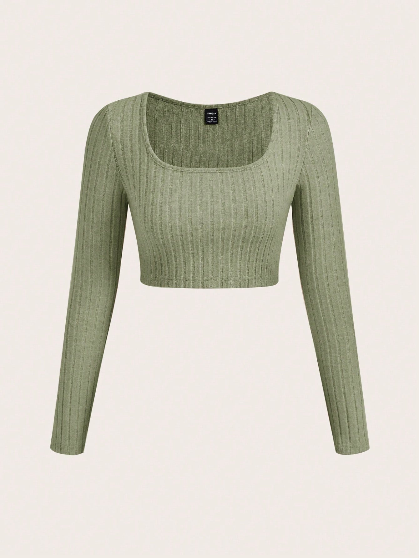 SHEIN EZwear Camiseta básica de mujer de punto multicolor, ajustada