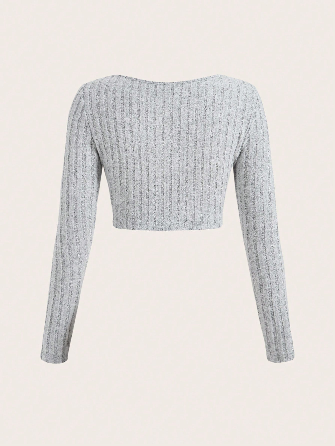 SHEIN EZwear Camiseta básica de mujer de punto multicolor, ajustada