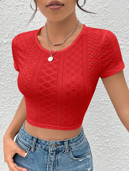 SHEIN EZwear Camiseta crop con cordón trasero
