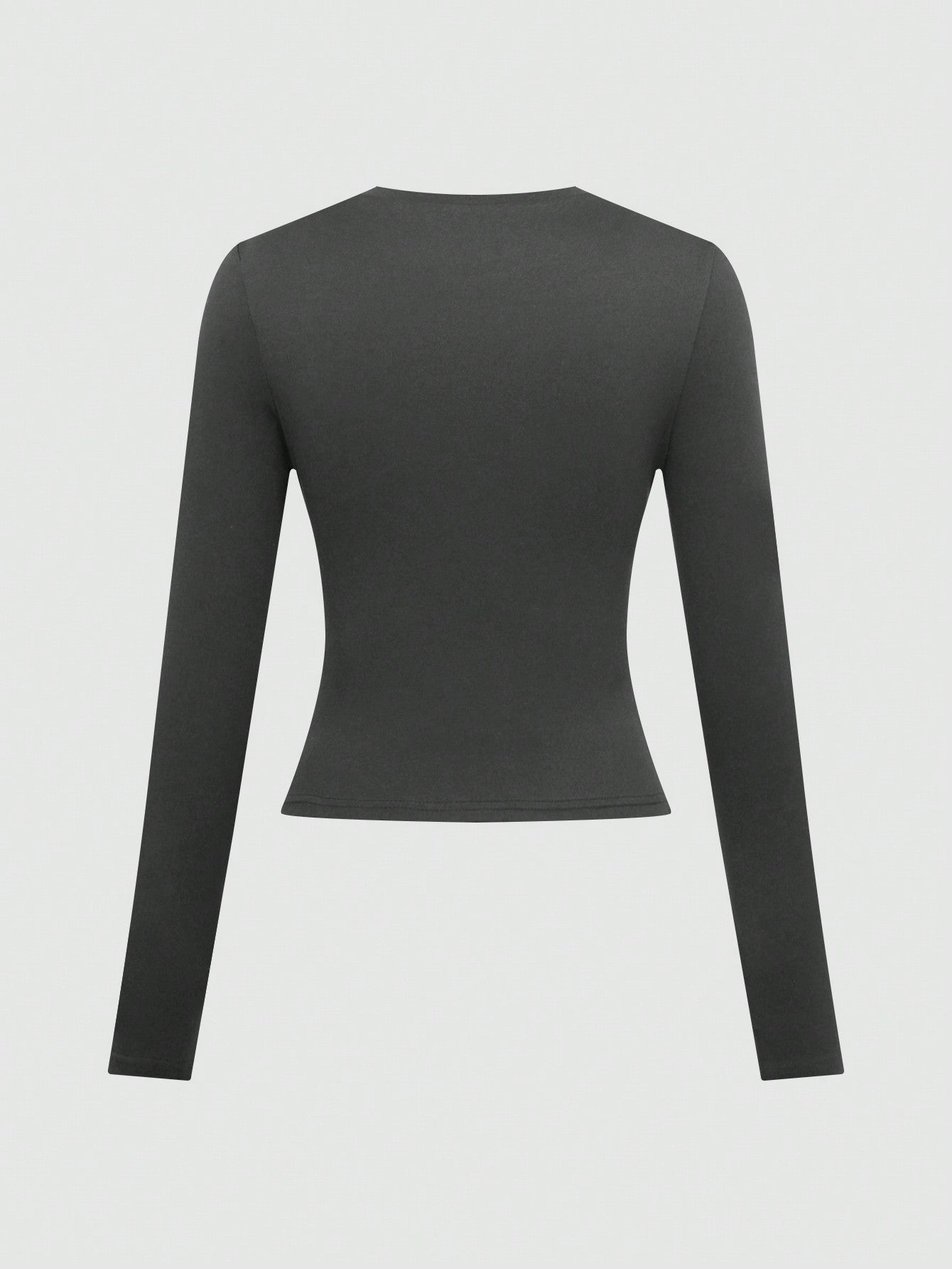 SHEIN EZwear Camiseta de manga larga acortada con estampado de leopardo y estrella en plata estilo Y2K, top lindo para mujer, camisetas gráficas, blusas para mujer para atuendos de primavera