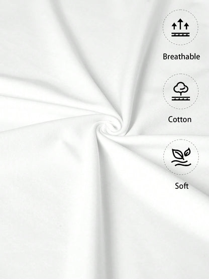 SHEIN EZwear Camiseta de verano ajustada y corta con cuello redondo y manga corta con estampado de araña casual para mujeres