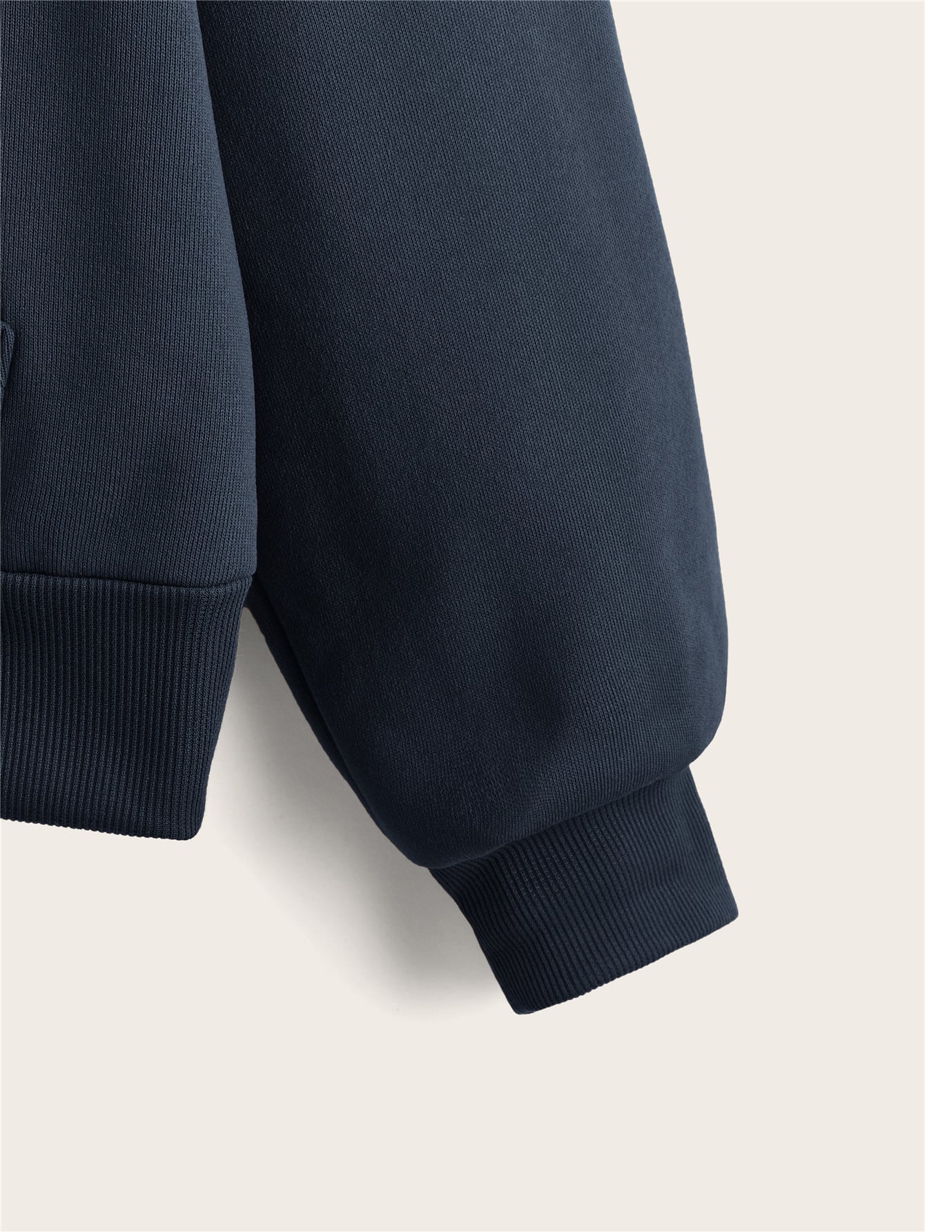 SHEIN EZwear Capucha con cremallera de hombros caídos con cordón con forro térmico