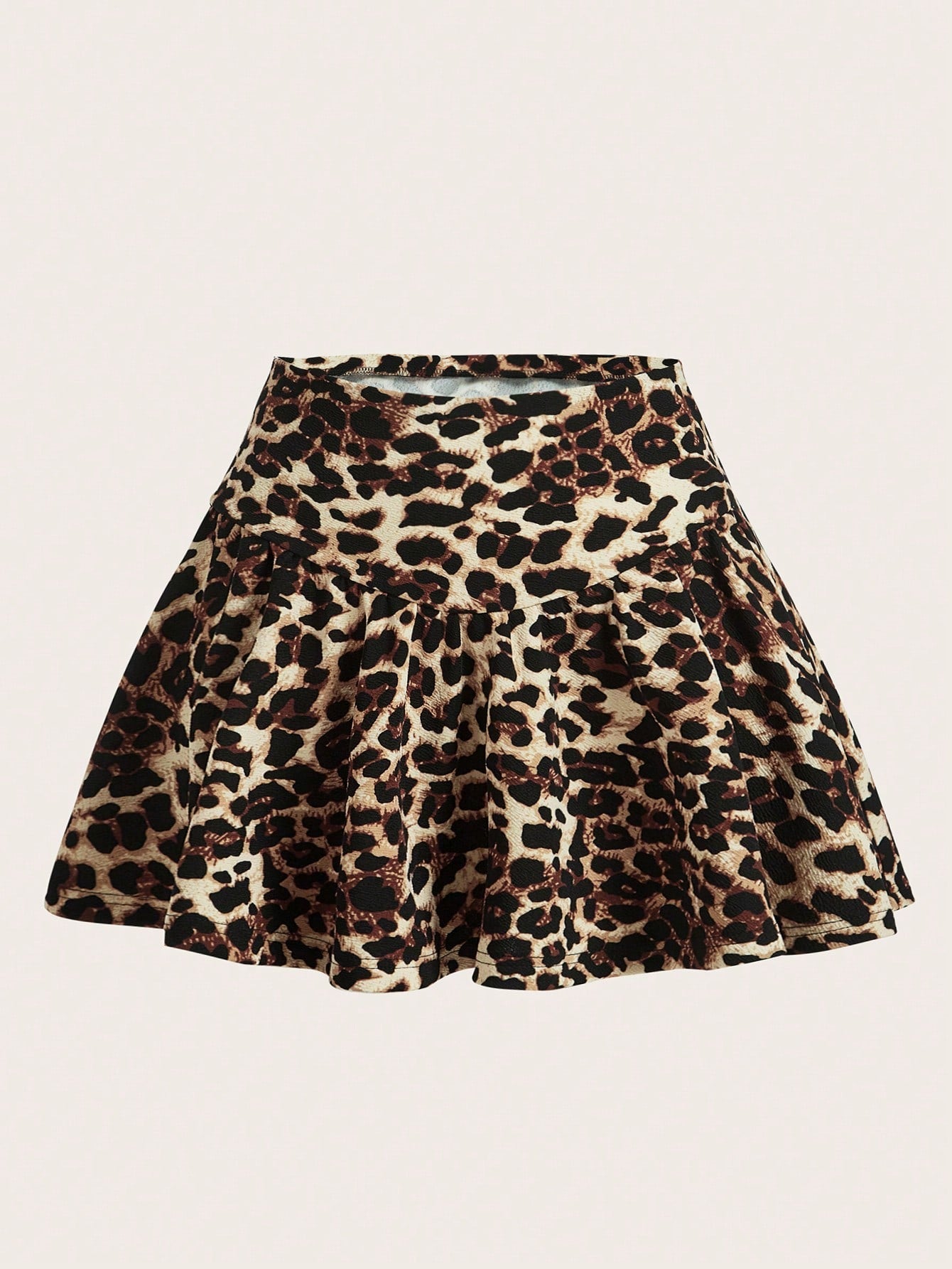 SHEIN EZwear Falda con estampado de leopardo con vuelo para el verano