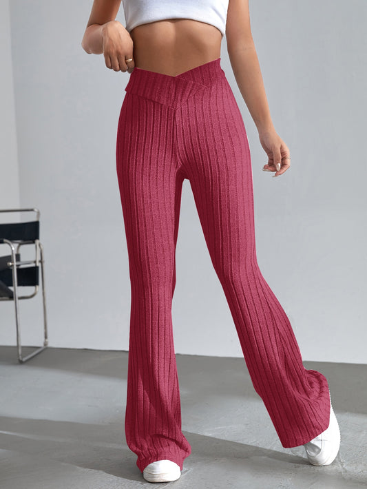 SHEIN EZwear Pantalones acampanados unicolor