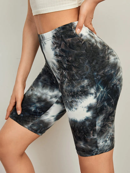 SHEIN EZwear Shorts biker de tie dye