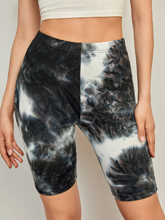 SHEIN EZwear Shorts biker de tie dye