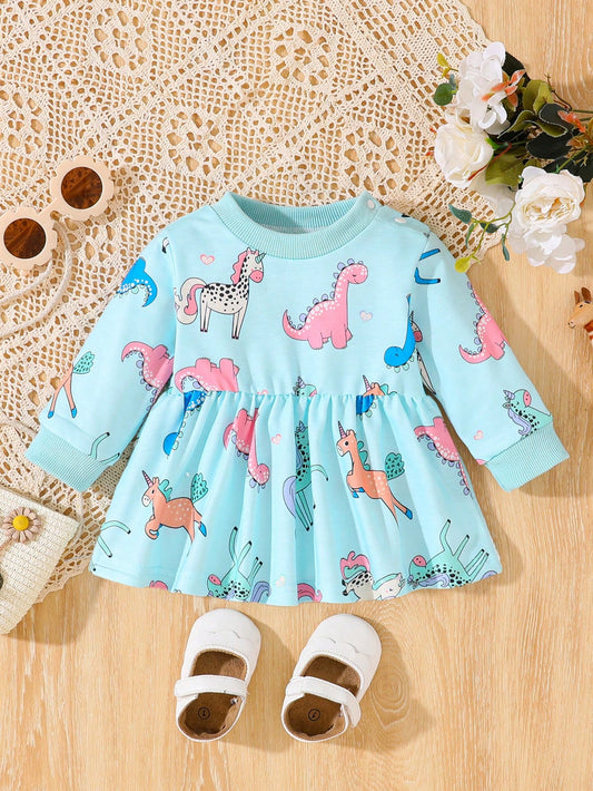 SHEIN Enterizo de bebé recién nacido con estampado lindo de animales