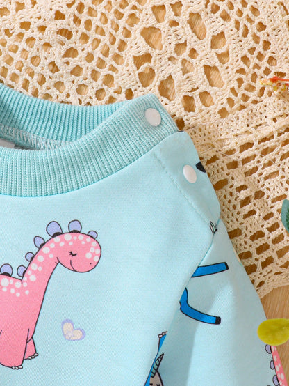 SHEIN Enterizo de bebé recién nacido con estampado lindo de animales