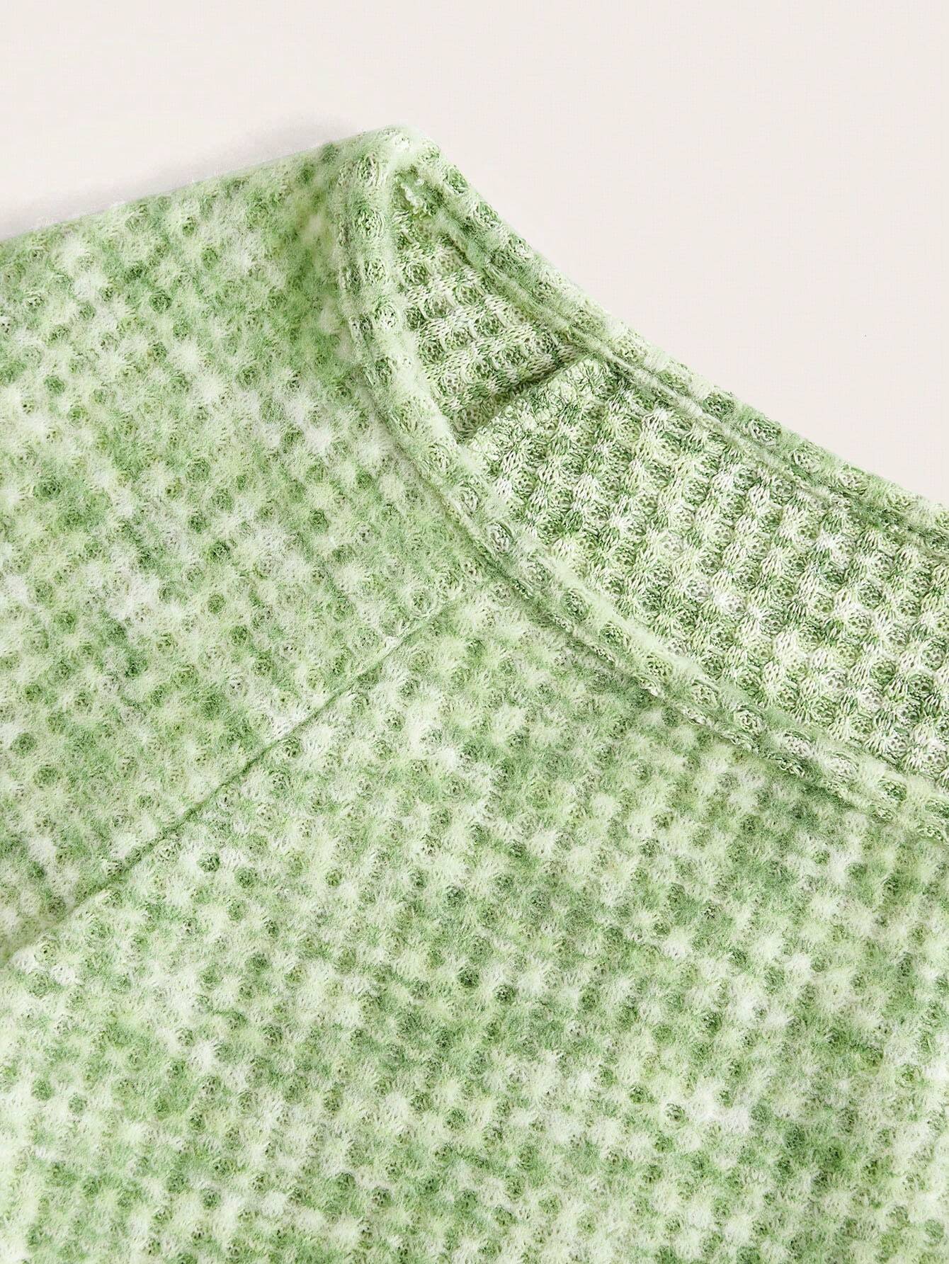 SHEIN Essnce Camiseta de manga larga ajustada con cuello redondo y mangas raglán, efecto tie-dye, para mujer, primavera/verano, ropa de otoño, blusas con mangas, ropa de invierno para mujer