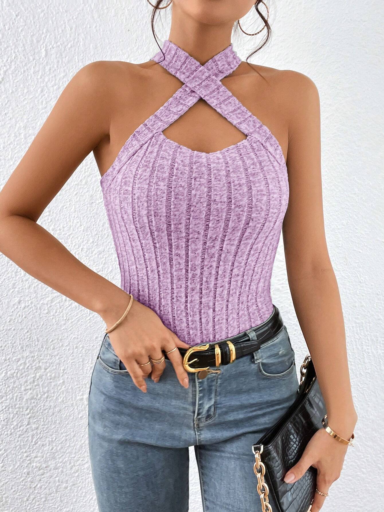 SHEIN Essnce Top halter cruzado