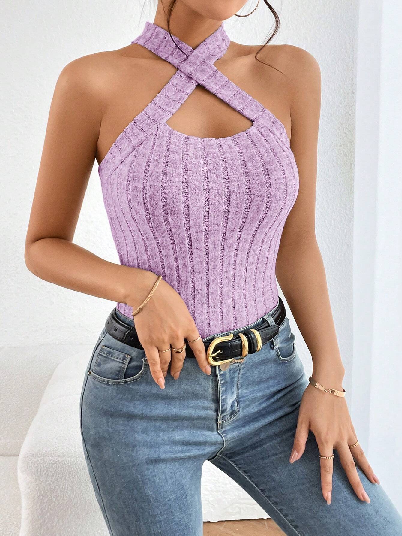 SHEIN Essnce Top halter cruzado