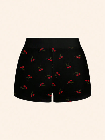 SHEIN ICON Short cómodo con corte abierto para uso en el hogar para mujer