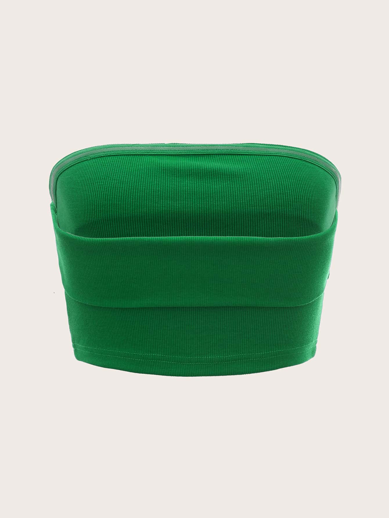 SHEIN ICON Top De Tubo Tejido De Color Sólido Para Mujer, Simple Y Adecuado Para Uso Diario O De Vacaciones