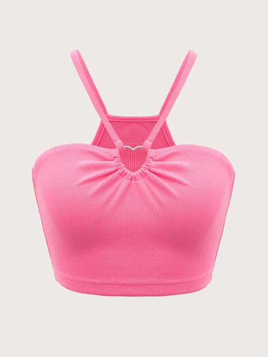 SHEIN ICON Top de tirantes con diseño de aro de corazón