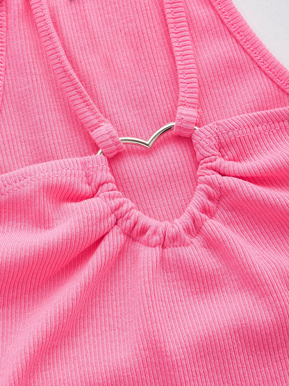 SHEIN ICON Top de tirantes con diseño de aro de corazón