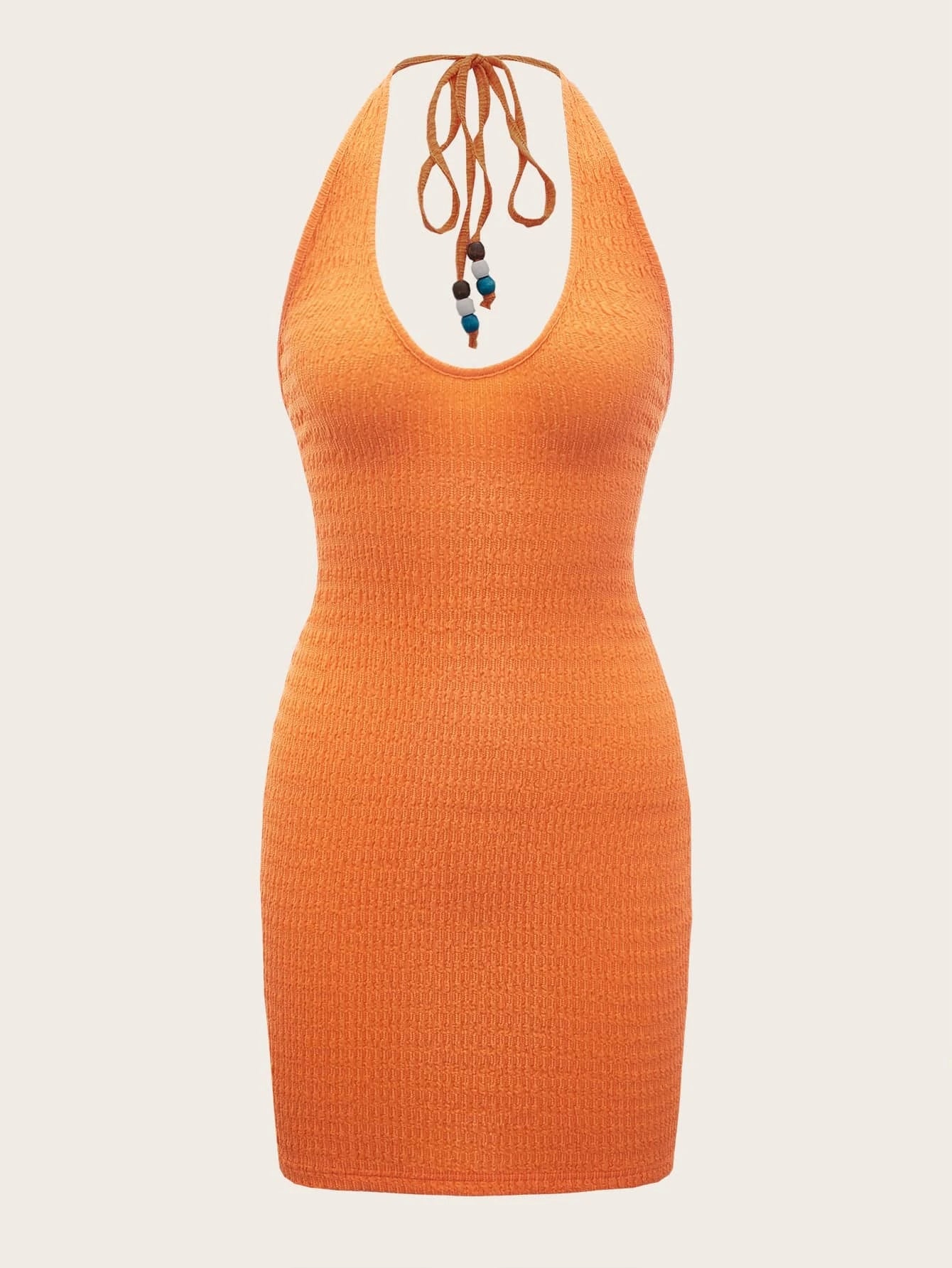 SHEIN ICON Vestido ajustado de espalda abierta con cordón con abertura con corazón