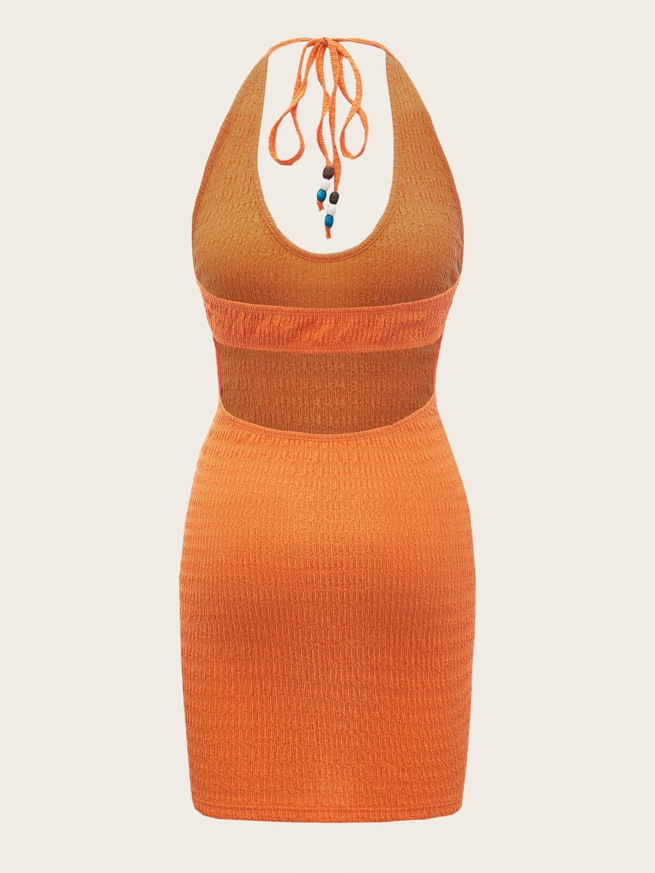 SHEIN ICON Vestido ajustado de espalda abierta con cordón con abertura con corazón