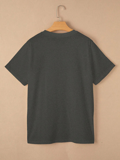 SHEIN LUNE Camiseta cómoda para el hogar con estampado de lápices para mujeres, de vuelta a la escuela