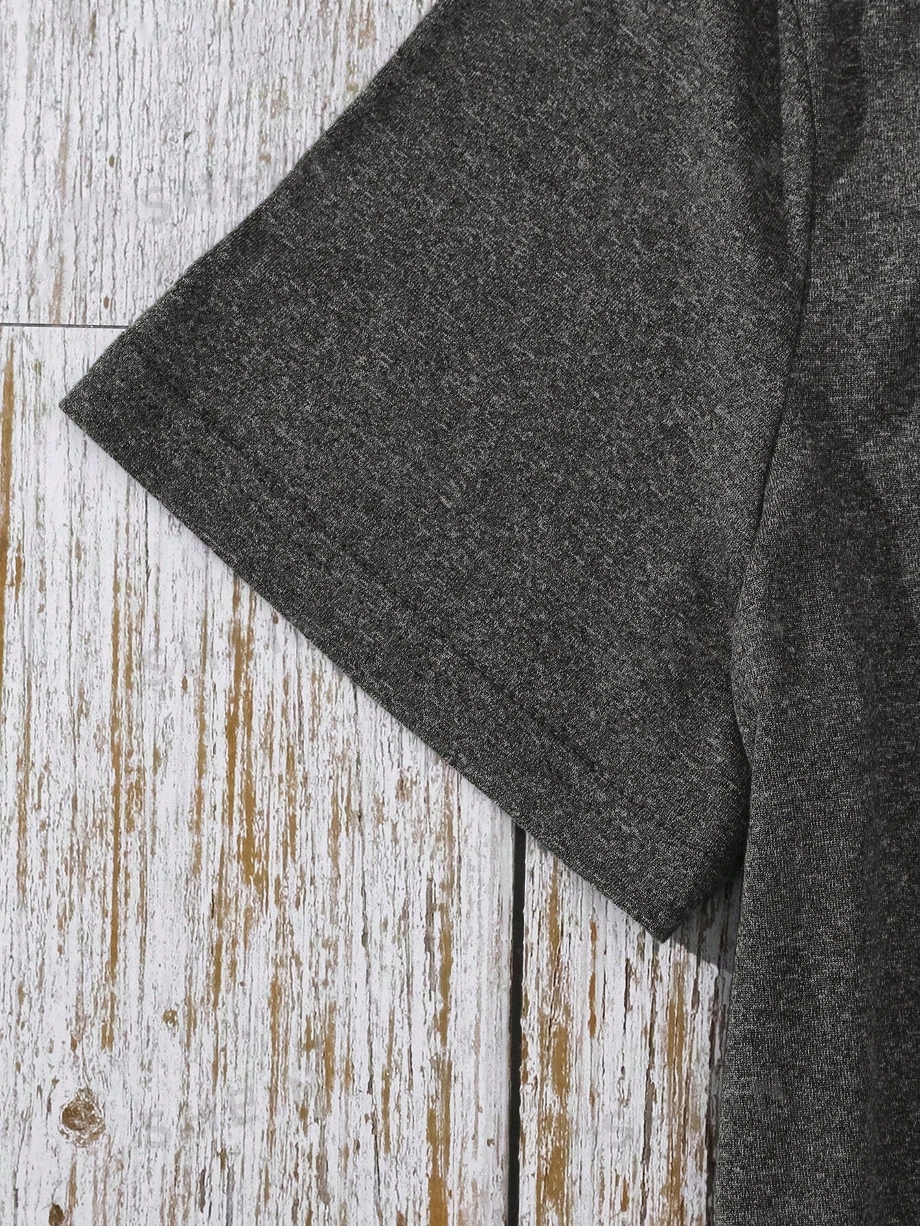 SHEIN LUNE Camiseta cómoda para el hogar con estampado de lápices para mujeres, de vuelta a la escuela