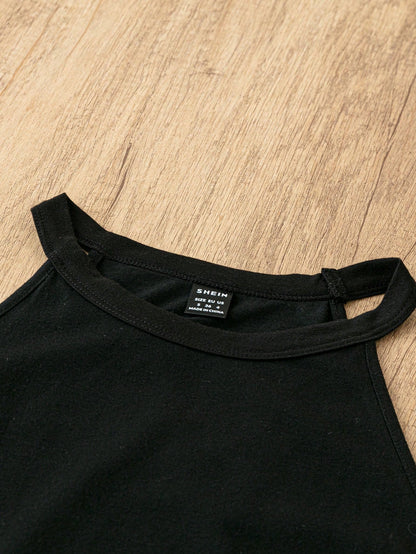 SHEIN LUNE Top de tirantes para mujer con impresión de degradado de color y ajuste ceñido, cómodo para el verano y adecuado para el Día del Maestro en EE. UU