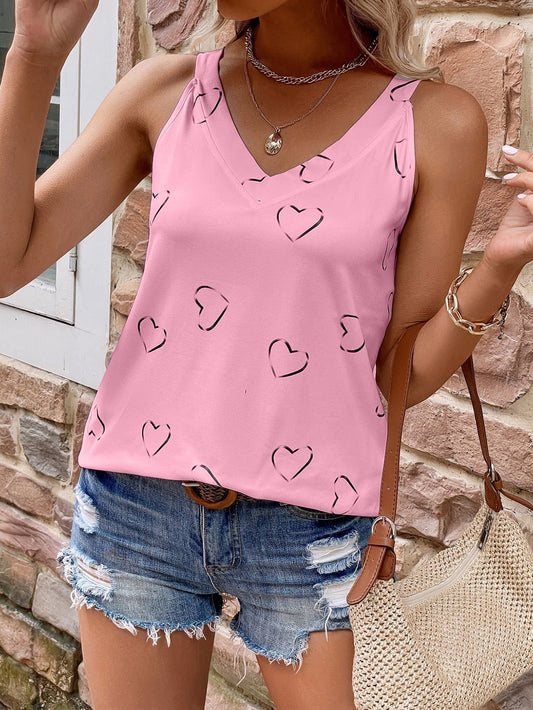 SHEIN LUNE Top tank con estampado de corazón