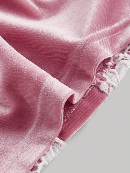 SHEIN MOD Camiseta Sin Mangas De Tirantes Con Encaje Y Parches Para Mujer