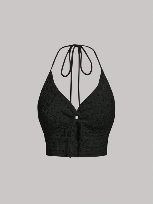 SHEIN MOD Chaleco tejido de punto simple para mujer en unicolor