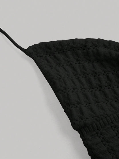 SHEIN MOD Chaleco tejido de punto simple para mujer en unicolor