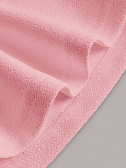 SHEIN MOD Falda De Verano Con Volantes Y Cintura Alta Para Mujer, Dobladillo Asimétrico Y Color Sólido