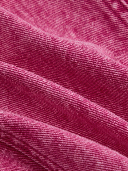 SHEIN MOD Mujeres chaqueta y abrigo de mezclilla sin mangas con escote en V y botones delanteros de unicolor