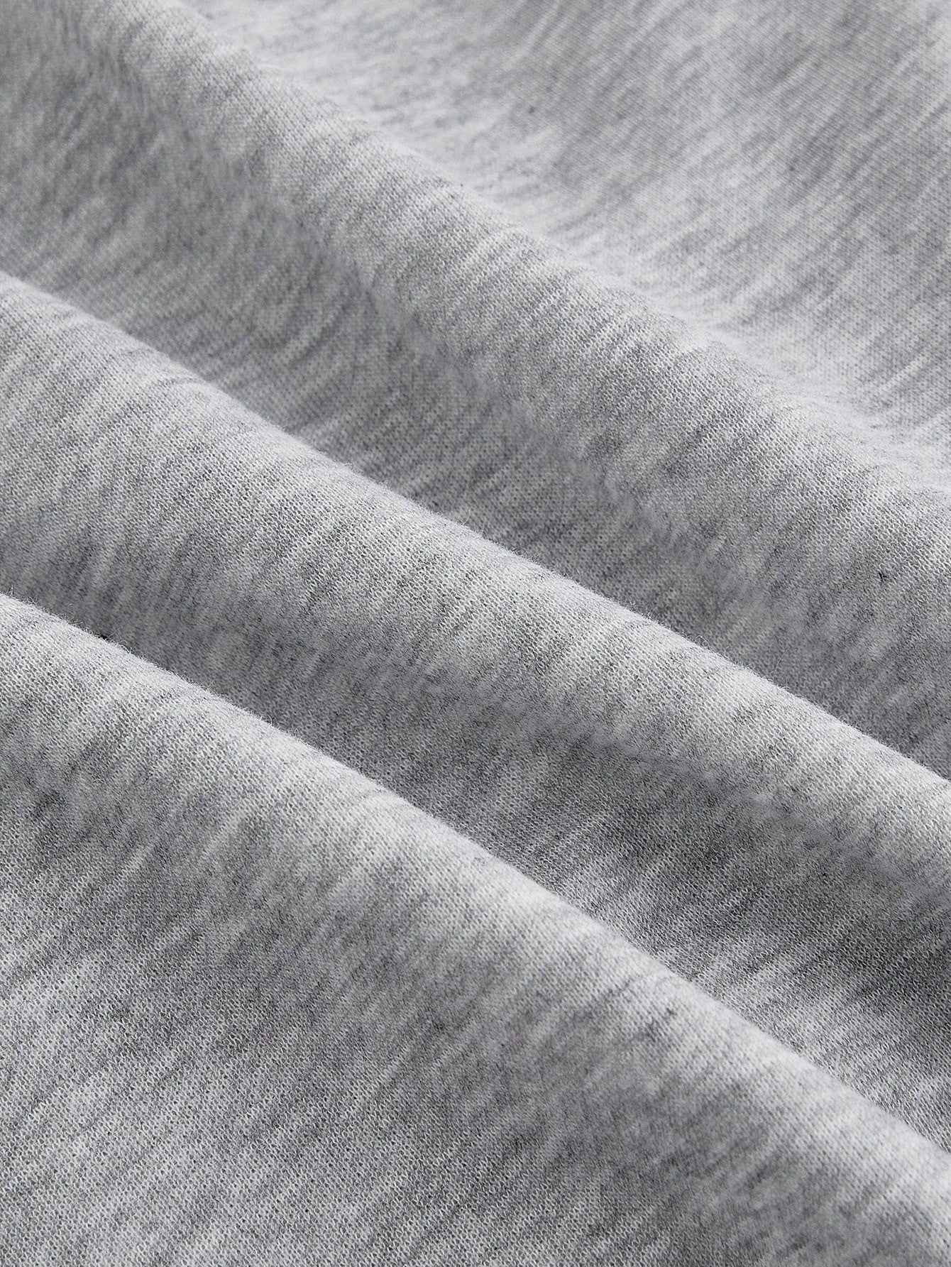 SHEIN MOD Sudadera holgada de manga larga con cuello en V, decoración de encaje y lazo, color gris, para otoño/invierno