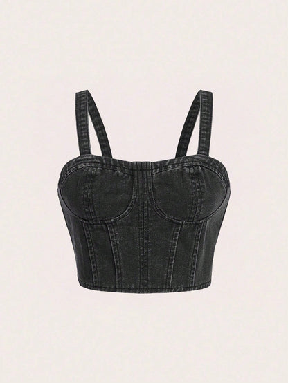 SHEIN MOD Top De Cami De Mezclilla Para Mujer