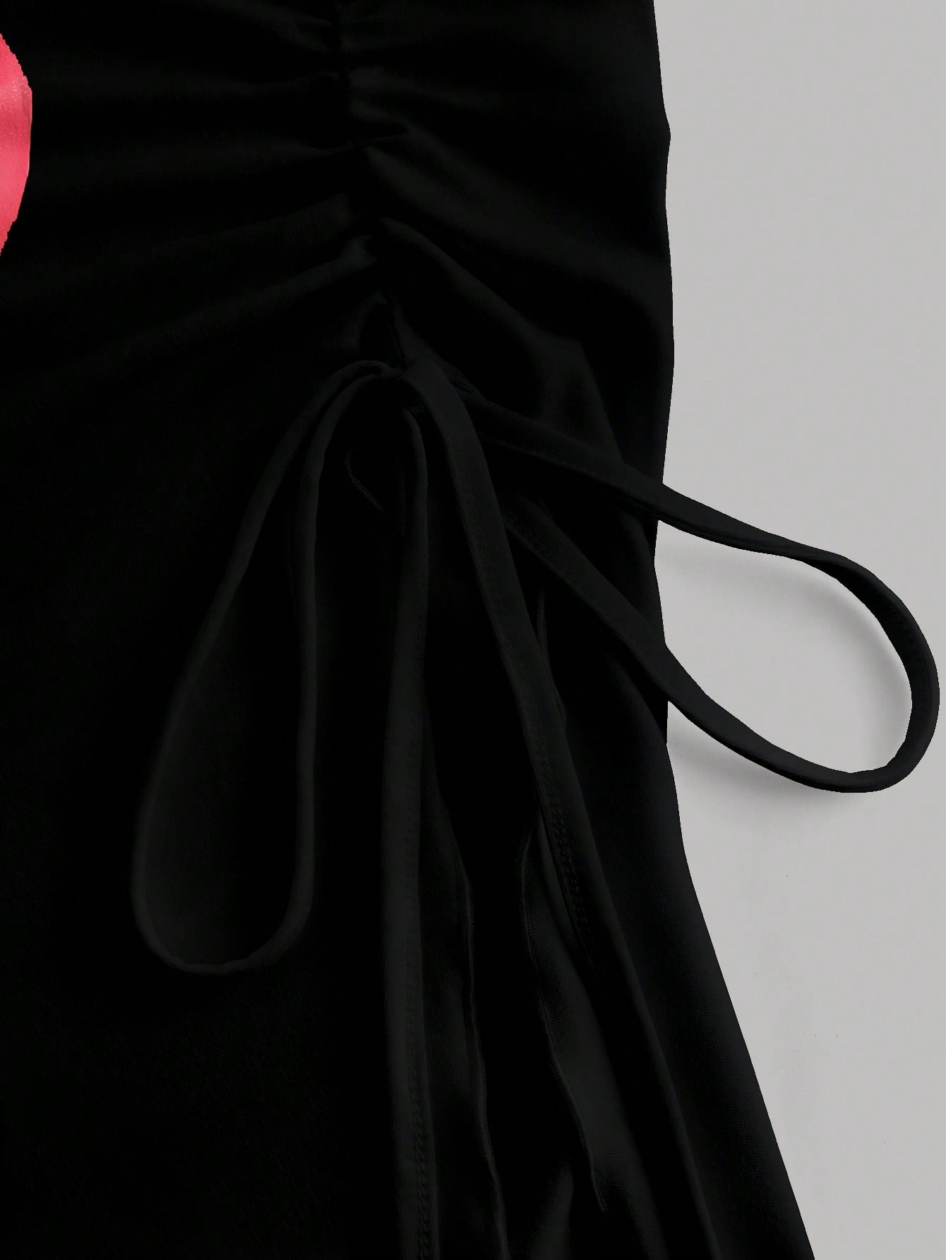 SHEIN MOD Top bandeau ajustado con estampado floral asimétrico, apropiado para el verano, vacaciones, elegante, estampado de flores de hibisco, estampado de Hawai