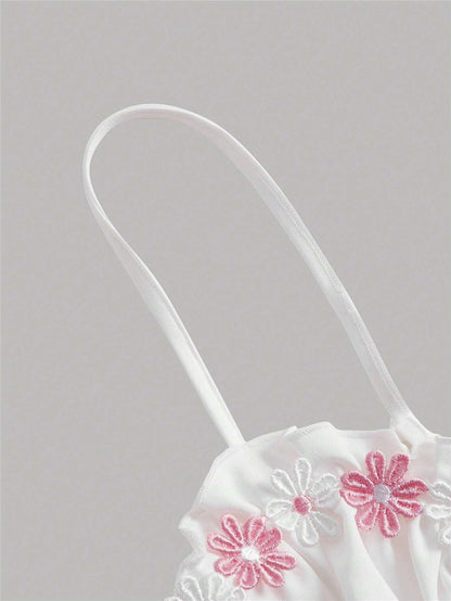 SHEIN MOD Top de tirantes bustier aplique fruncido