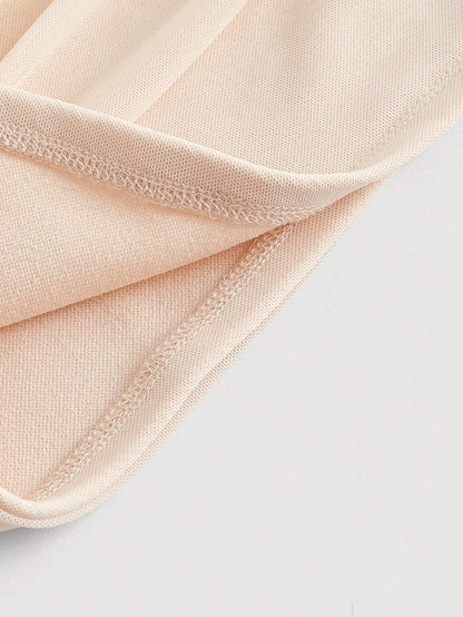 SHEIN MOD Top de tirantes unicolor fruncido & Falda ajustada