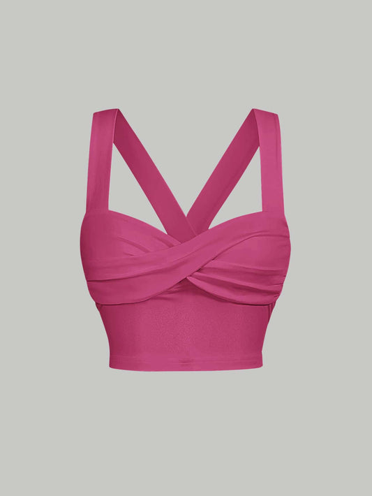 SHEIN MOD Top girante delantero ancho con tira