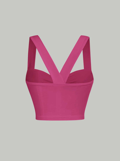 SHEIN MOD Top girante delantero ancho con tira