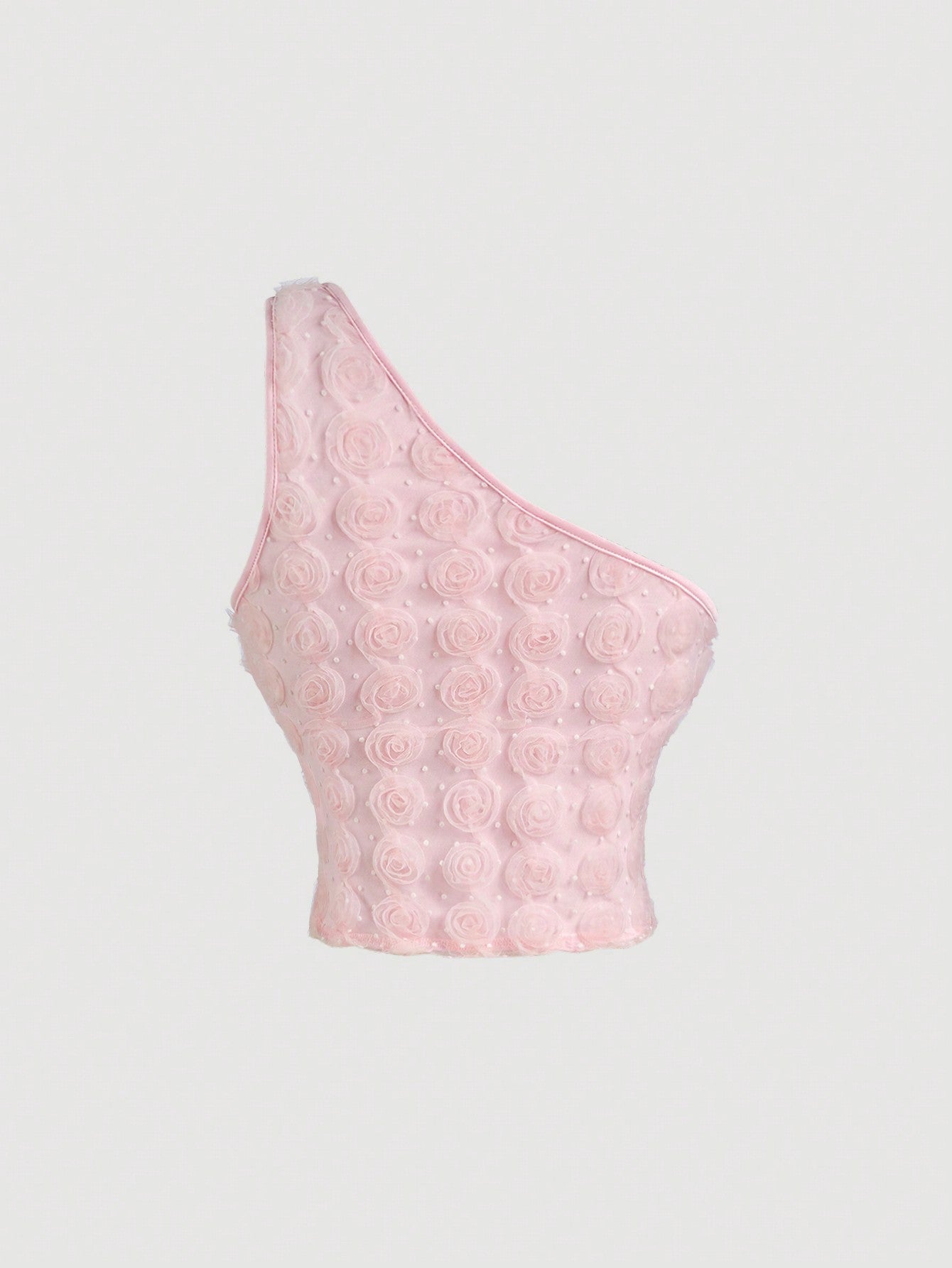 SHEIN MOD Top romántico de verano con textura de tela decorado con flores