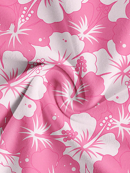 SHEIN MOD Top sin mangas con fruncido en el busto y estampado floral de corte halter, apropiado para el verano