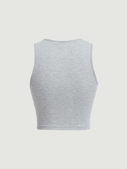 SHEIN MOD Top tank crop con estampado de figura